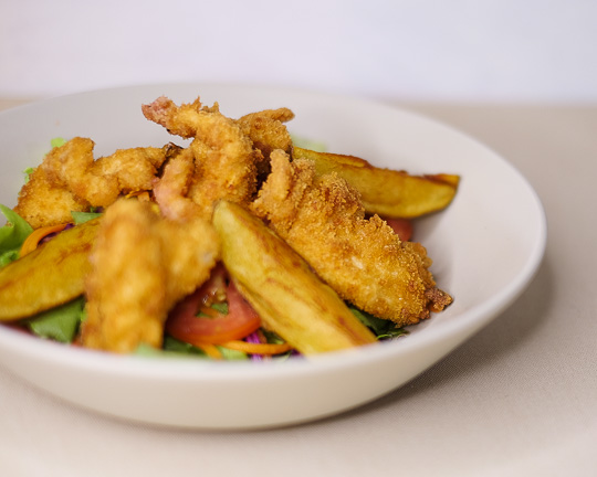 BREADED CHICKEN BREAST SALAD